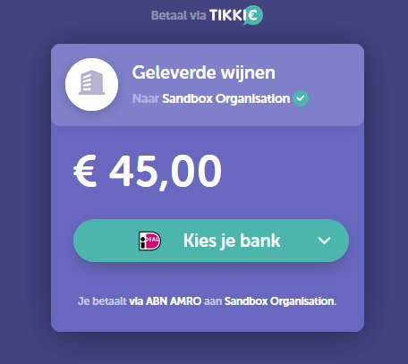 voorbeeld Tikkie betaling