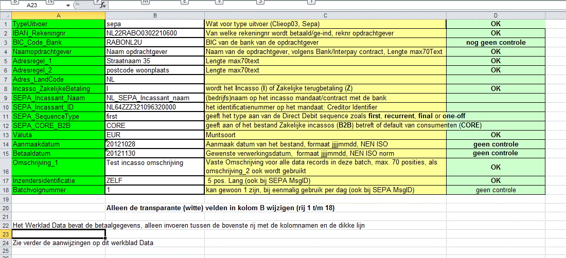 Excel werkblad Batch